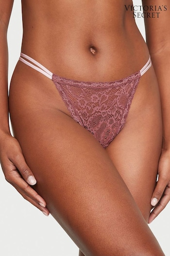 Victoria's Secret Vintage Rose Pink Paisley Lace Thong Knickers (K48734) | £9
