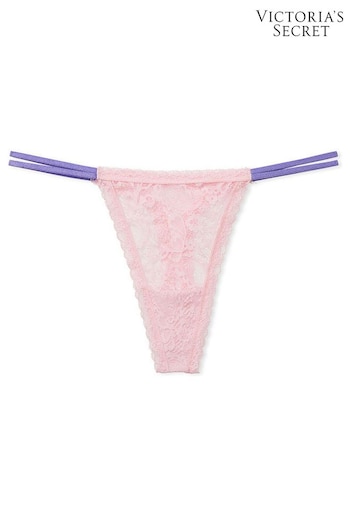 Victoria's Secret Pretty Blossom Pink Paisley Lace Thong Knickers (K48738) | £9