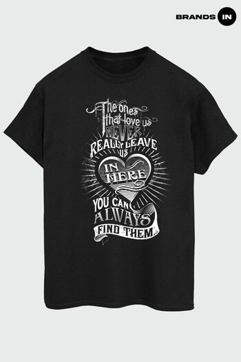 Brands In Black Harry Potter The Ones That Love Us Women Black Boyfriend Fit T-Shirt (K48849) | £23