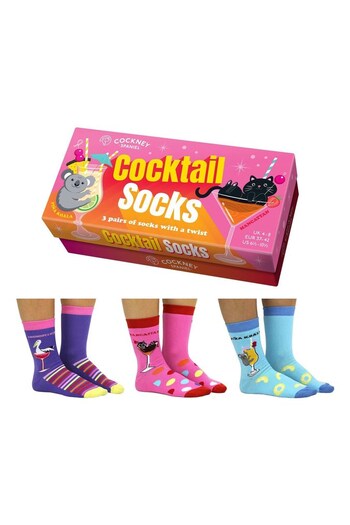 Cockney Spaniel Pink Cocktail Socks (K48940) | £17