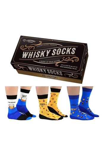 Cockney Spaniel Black Multi Whiskey Socks (K48945) | £17