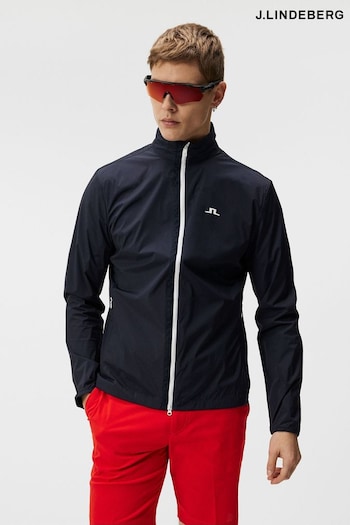 J.Lindeberg Navy Blue Ash Light Packable Golf Jacket (K49385) | £65