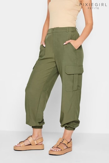 PixieGirl Petite Green Cargo Trousers (K49402) | £38