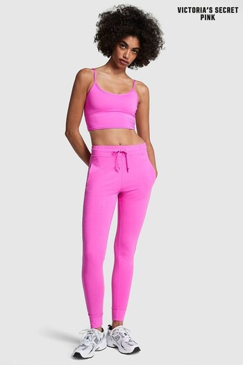 Victoria's Secret PINK Pink Berry Cotton High Waist Cuffed Jogger (K49677) | £40