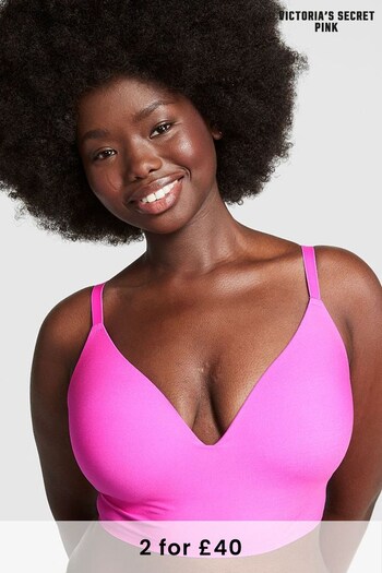 Victoria's Secret PINK Pink Berry Smooth Non Wired Push Up Bralette (K49699) | £30