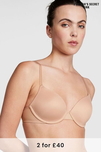 Victoria's Secret PINK Praline Nude Smooth Lightly Lined T-Shirt Bra (K49704) | £25