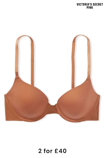 Victoria's Secret PINK Caramel Nude Wear Everywhere Lightly Lined T-Shirt Bra (K49709) | £20