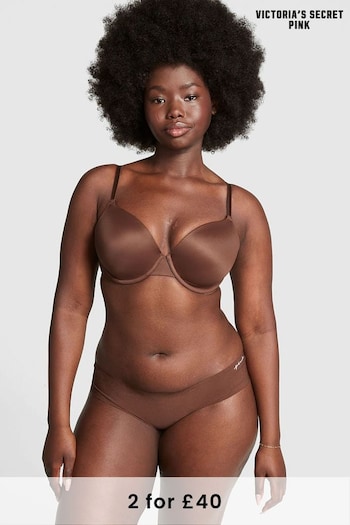 Victoria's Secret PINK Mousse Brown Nude Smooth Lightly Lined T-Shirt Bra (K49725) | £25