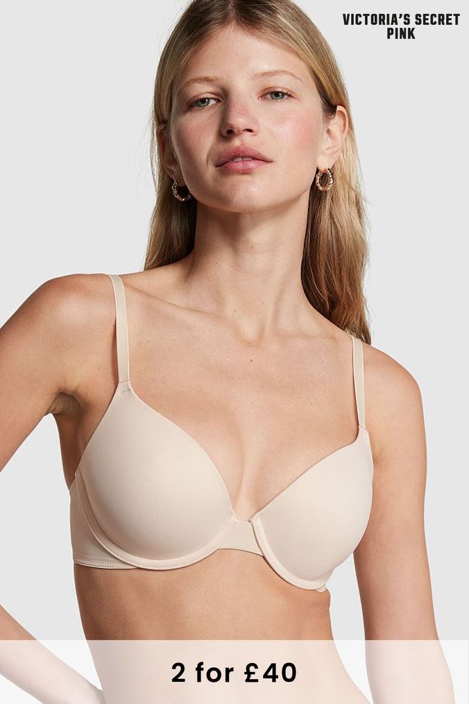 Victoria's Secret PINK Marzipan Nude Wear Everywhere Lightly Lined T-Shirt Bra (K49726) | £20