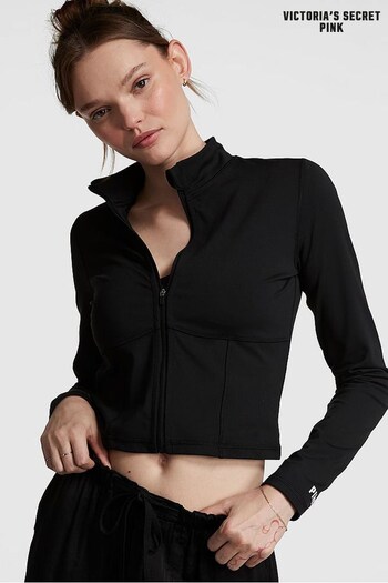 Victoria's Secret PINK Pure Black Active Full Zip Jacket (K49828) | £46