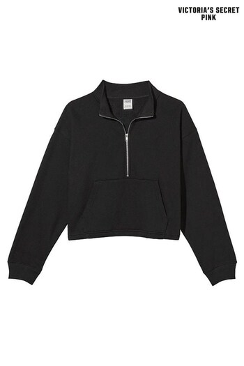 Victoria's Secret PINK Pure Black Fleece Sweatshirt (K49835) | £45