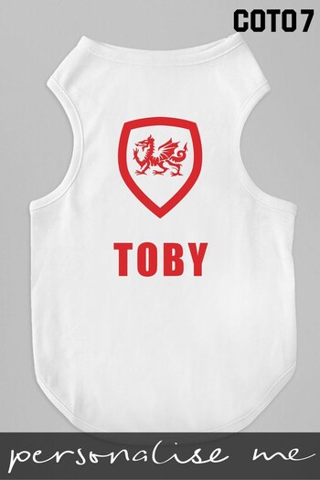 Personalised Wales Supporter Pet T-Shirt (K50193) | £15 - £18