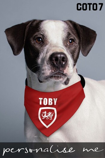 Personalised Wales Supporter Pet Clip Bandana (K50194) | £12 - £14