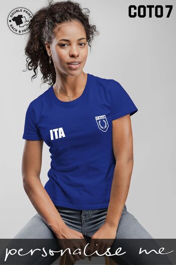 Personalised Italy Supporter Women's T-Shirt (K50202) | £18