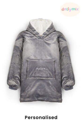 Personalised Men's Oversized Reversible Sherpa Hoodie by Dollymix (K50210) | £45