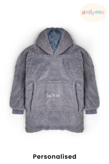 Personalised Men's Oversized Reversible Sherpa Hoodie by Dollymix (K50214) | £44
