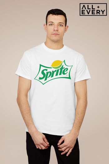 All + Every White Sprite Classic Lemon Logo Men's T-Shirt (K50291) | £22