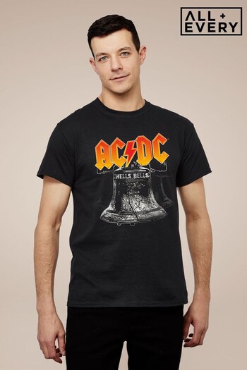 All + Every Black ACDC Hell Bells Men's Music T-Shirt (K50348) | £22