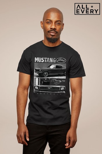 All + Every Black Ford Mustang Fastback Men's T-Shirt (K50364) | £23