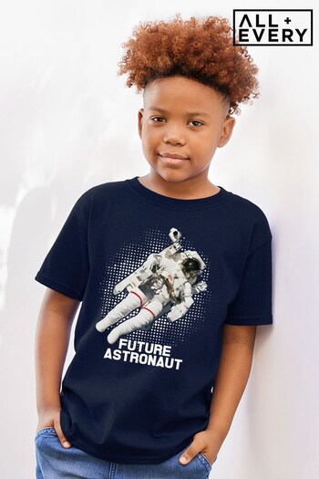 All + Every French Navy NASA Future Astronaut Kids T-Shirt (K50398) | £18