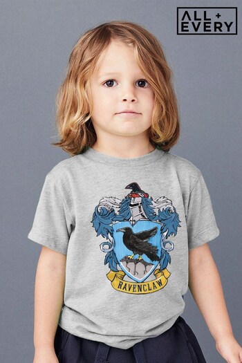 All + Every Heather Grey Harry Potter Ravenclaw House Crest Kids T-Shirt (K50429) | £18