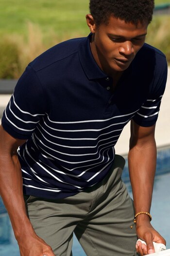 Charles Tyrwhitt Navy/Blue Short Sleeve Cotton t-shirt Polo Shirt (K50478) | £55