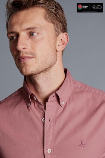 Charles Tyrwhitt Pink Slim Fit Non-Iron Twill Shirt (K50512) | £60