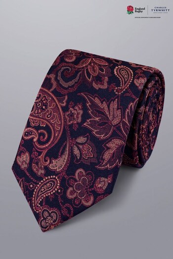 Charles Tyrwhitt Navy/Blue Paisley Silk Tie (K50589) | £35