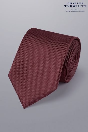 Charles Tyrwhitt Red Silk Stain Resistant Tie (K50595) | £35