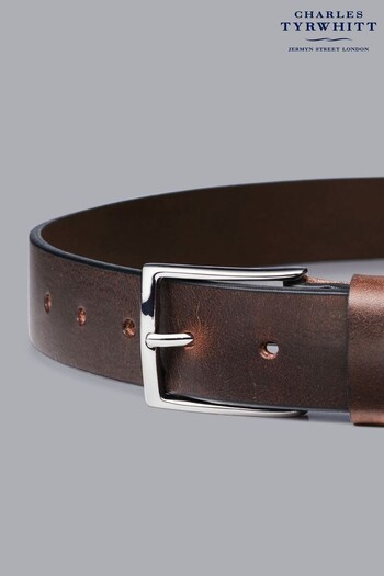 Charles Tyrwhitt Brown Leather Made In England Chino Belt (K50605) | £50