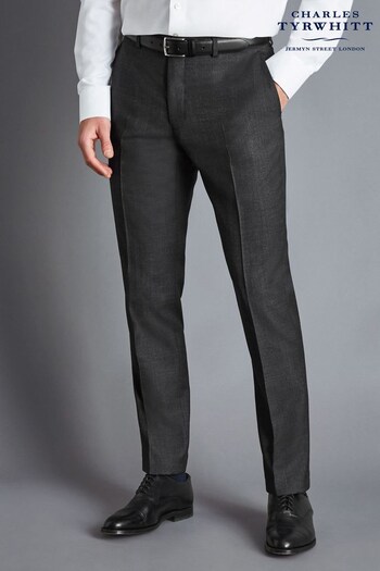 Charles Tyrwhitt Charcoal Grey Slim Fit End On End Ultimate Performance Suit Trouser (K50635) | £120
