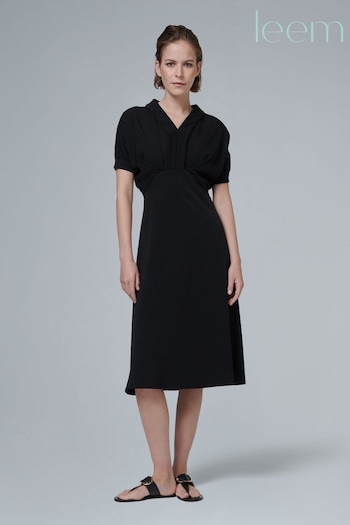 leem Black Batwing Sleeve Maxi Dress (K50896) | £121