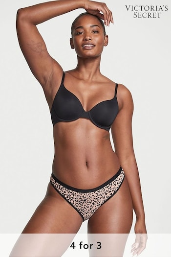 Victoria's Secret Brown Leopard Print Bikini Stretch Cotton Knickers (K51005) | £9