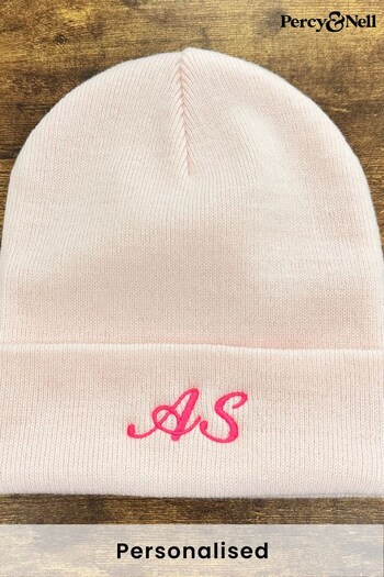 Embroidered Monogram Beanie by Percy & Nell (K51384) | £12