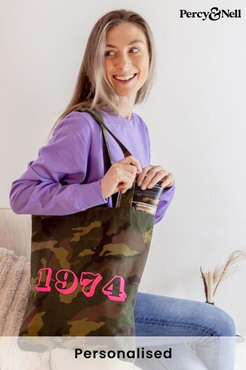 Embroidered Year of Birth Tote Bag by Percy & Nell (K51390) | £18