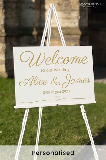 Personalised Wedding Welcome Sign by Jonnys Sister (K51471) | £30
