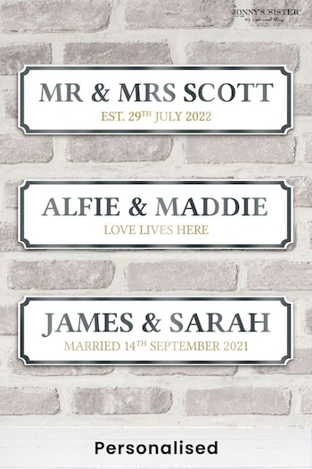 Personalised Wedding Street Sign by Jonnys Sister (K51479) | £25