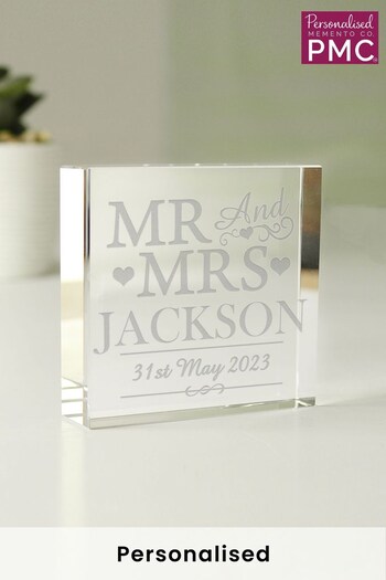 Personalised Mr & Mrs Crystal Token by PMC (K51500) | £15
