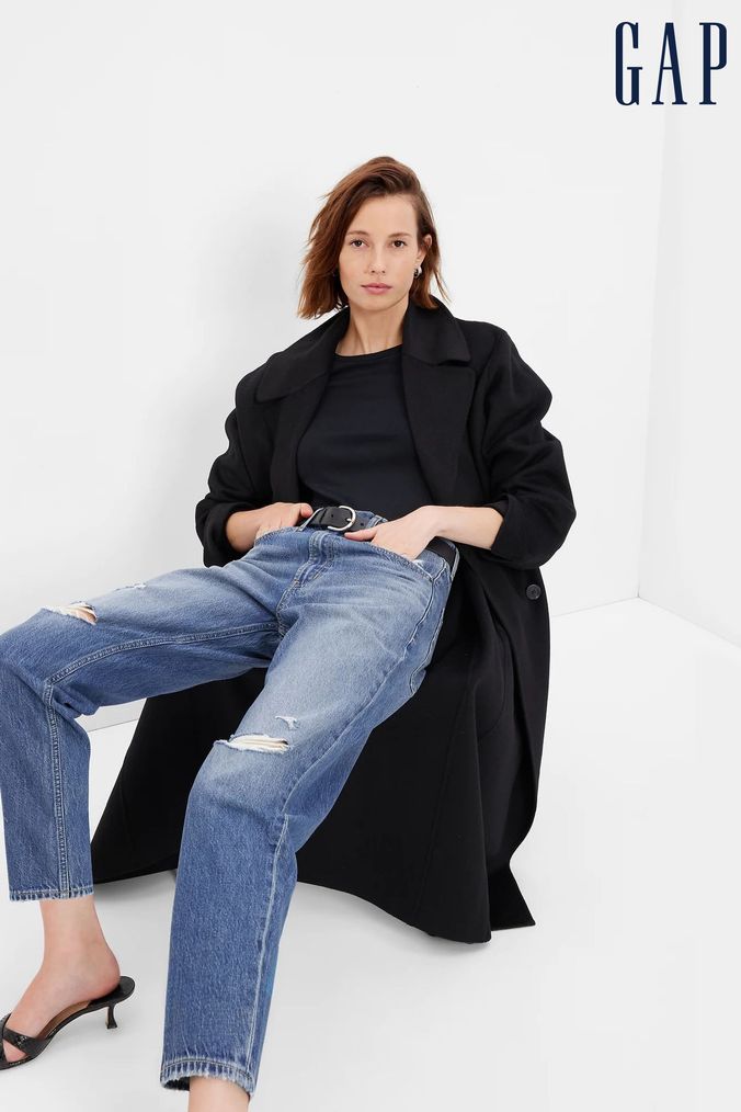 Buy Women s Mom Ripped Distressed Jeans Online Next UK