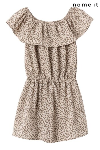 Name It Leopard Print Ruffle Playsuit (K51567) | £21