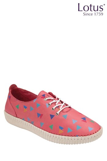 Lotus Footwear Pink Leather Casual Lace-Up Titanium Shoes (K51742) | £60
