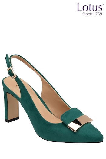 Lotus Footwear Green Slingback Court Shoes (K51753) | £65