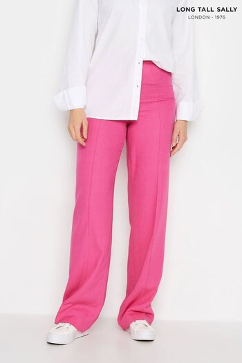 Long Tall Sally Pink Linen Trousers With A Touch Of Linen (K51836) | £35