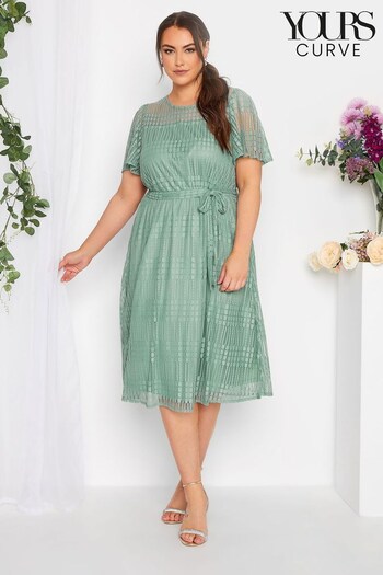 Yours Curve Green London Lace Dress (K51889) | £55