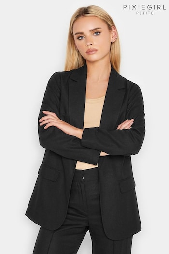 PixieGirl Petite Black Linen Jacket With A Touch Of Linen (K51892) | £48