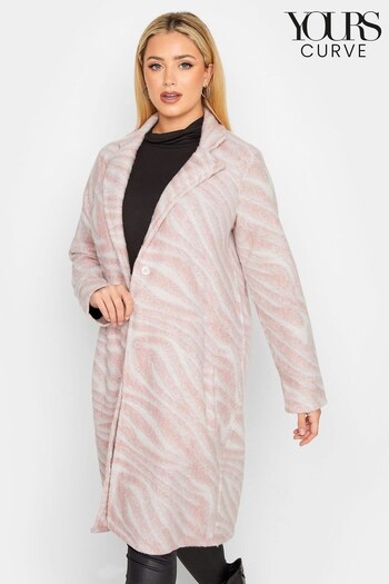 Yours Curve Pink Luxury Faux Fur Jacket (K51938) | £48