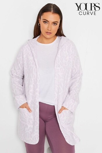Yours Curve Purple Luxury Hooded Faux Fur Jacket (K51943) | £46