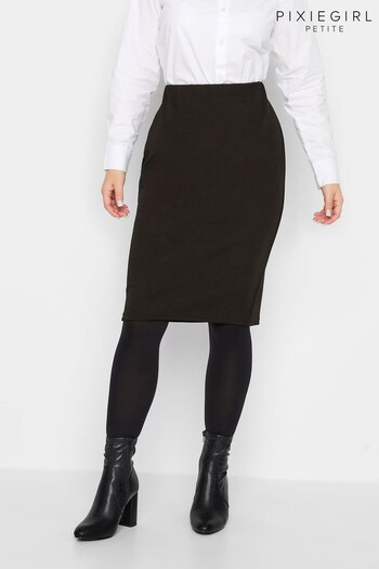 PixieGirl Petite Black Midi Pencil Skirt (K51958) | £20