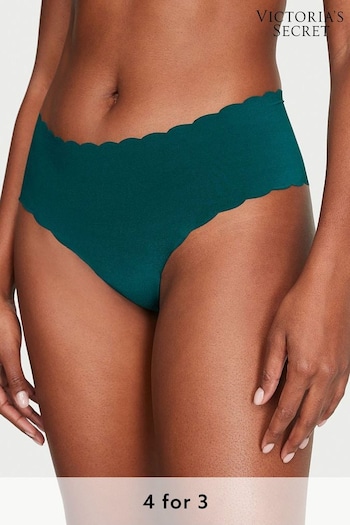 Victoria's Secret Black Ivy Green Scalloped Cheeky No-Show Knickers (K52525) | £9