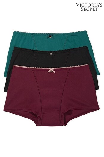 Victoria's Secret Black Red Green Smooth Short Period Knickers Multipack (K52529) | £49